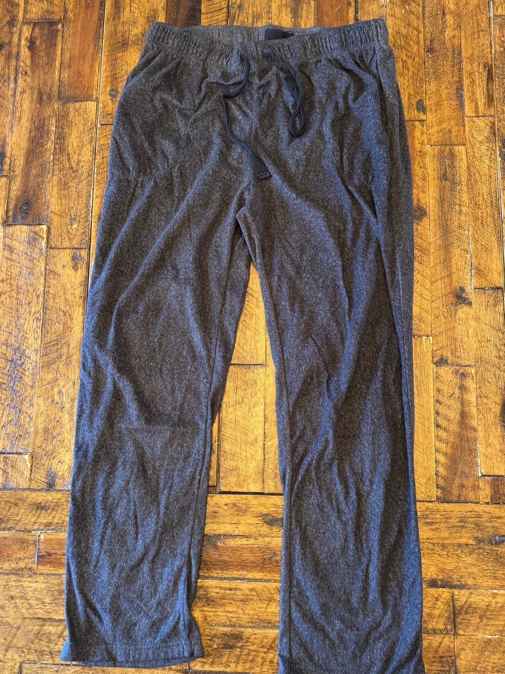 Cuddl Duds Men's Gray Fleece Lounge Pajama Pants Wide Leg Size Large